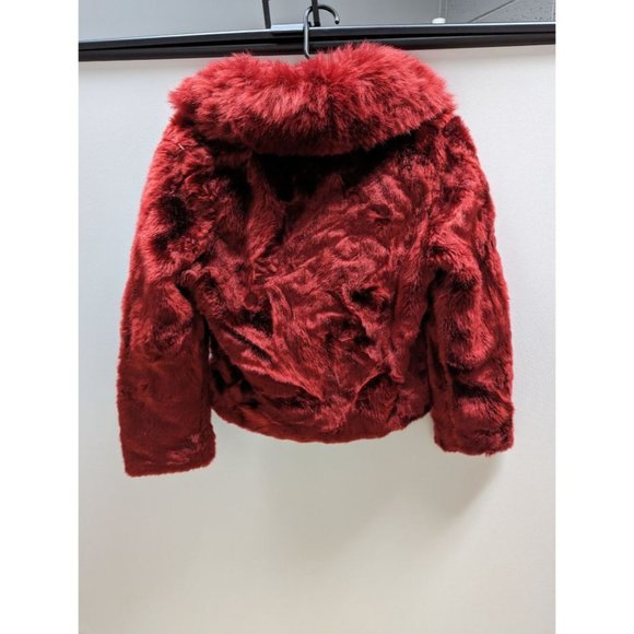 Pecaocun Vintage Red Cropped Fur Coat - Picture 2 of 2